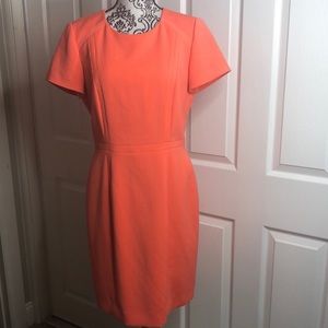 Bright Peach Midi Dress